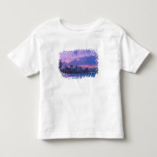 North America, USA, IL. Chicago skyline at dusk Toddler T-Shirt