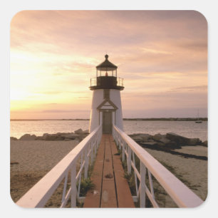 North America, USA, Massachusetts, Nantucket 4 Square Sticker