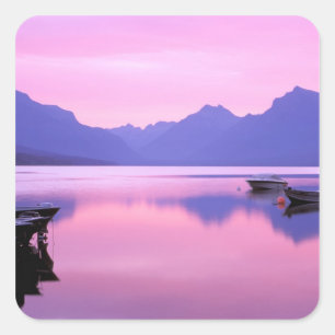 North America, USA, Montana, Glacier National Square Sticker