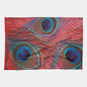 North America, USA, WA, Redmond, Peacock Tea Towel