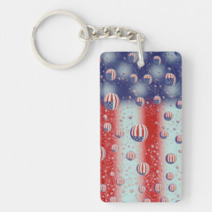 North America, USA, WA, Redmond, U.S. Flag Key Ring