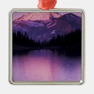 North America, USA, Washington, Mount Baker Metal Ornament