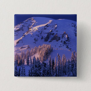 North America, USA, Washington, Mt. Rainier 5 15 Cm Square Badge