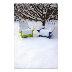 North America, USA, Washington, Seattle, Snow Photo Print