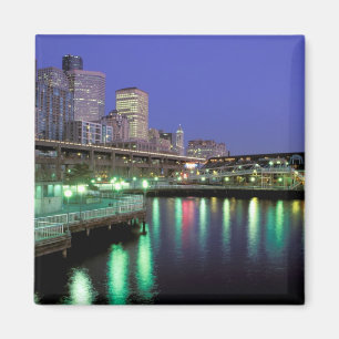 North America, USA, Washington State, Seattle. 6 Magnet