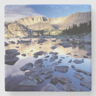 North America, USA, Wyoming, Yellowstone 3 Stone Coaster