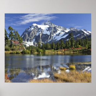 North America, Washington, Cascades. Mt. Shuksan Poster