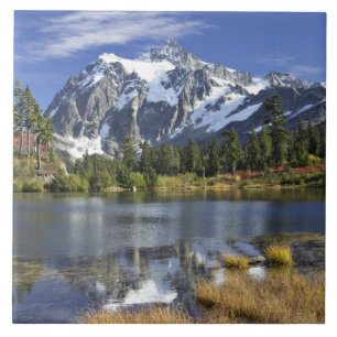North America, Washington, Cascades. Mt. Shuksan Tile