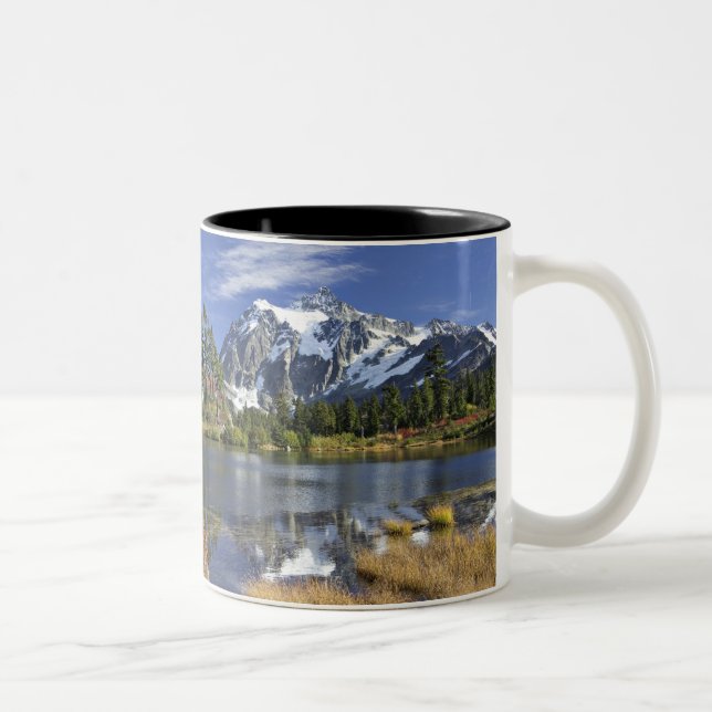 North America, Washington, Cascades. Mt. Shuksan Two-Tone Coffee Mug (Right)
