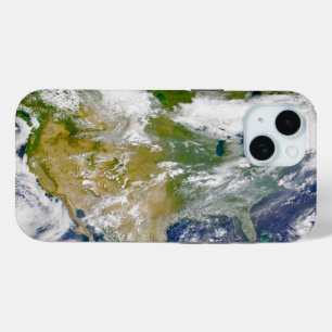 North America With Smoke Visible In Locations. iPhone 15 Case