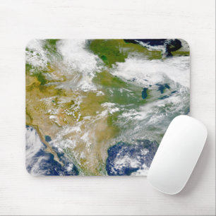 North America With Smoke Visible In Locations. Mouse Pad
