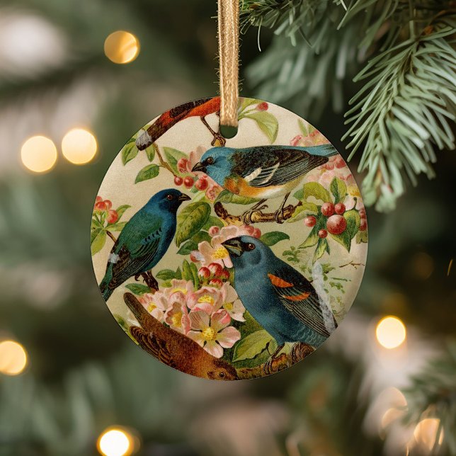 North American Birds | Gustav Mützel Postcard Ceramic Ornament (Creator Uploaded)