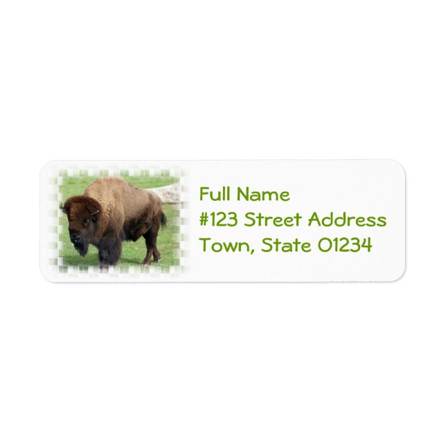 North American Bison Return Address Label (Front)