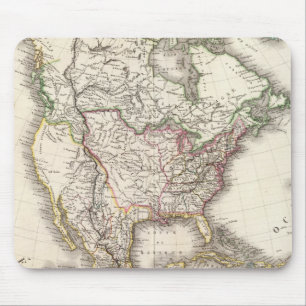 North American Engraved Map Mouse Pad