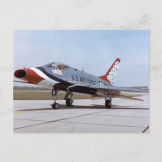 NORTH AMERICAN F-100D Super Sabre USAF THUNDERBIRD Postcard