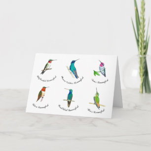 North American Hummingbirds  Card