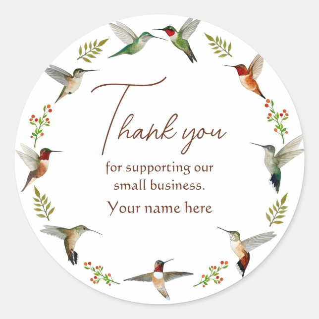 North American Hummingbirds Classic Round Sticker (Front)