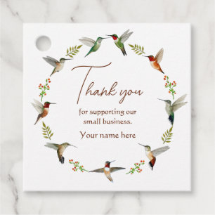 North American Hummingbirds Favour Tags