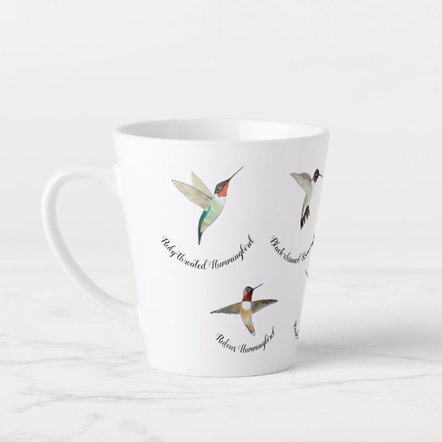 North American Hummingbirds Latte Mug (Left)