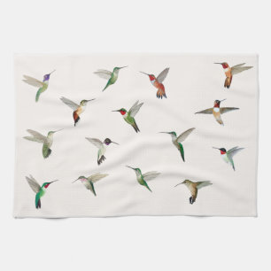 North American Hummingbirds Tea Towel