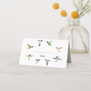 North American Hummingbirds Wedding Place Card