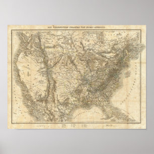 North American Map Poster