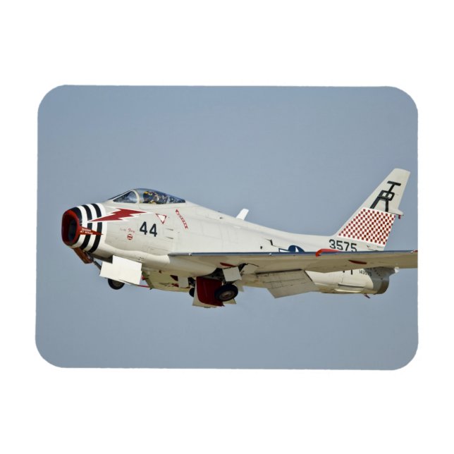 North American Naval FJ2 Fury Jet Fighter flying Magnet (Horizontal)