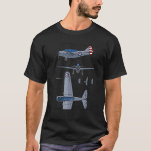 North American O 47 WW2 Observation Plane Colour D T-Shirt