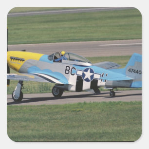 North American P-51 D Dazzling Donna on the Square Sticker