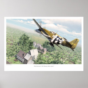 North American P-51B Mustang 'Berlin Express' Poster