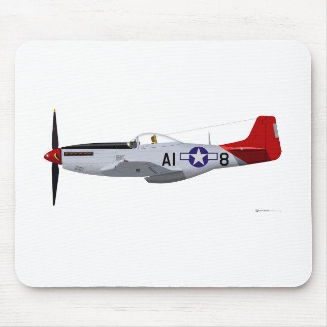 North American P-51D Mustang Tuskegee Airmen Mouse Pad (Front)