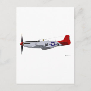 North American P-51D Mustang Tuskegee Airmen Postcard