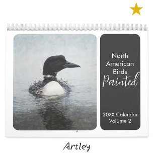 North American Painted Birds Birding Wildlife  Calendar