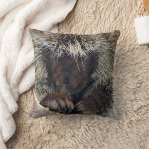 North American Porcupine Throw Pillow