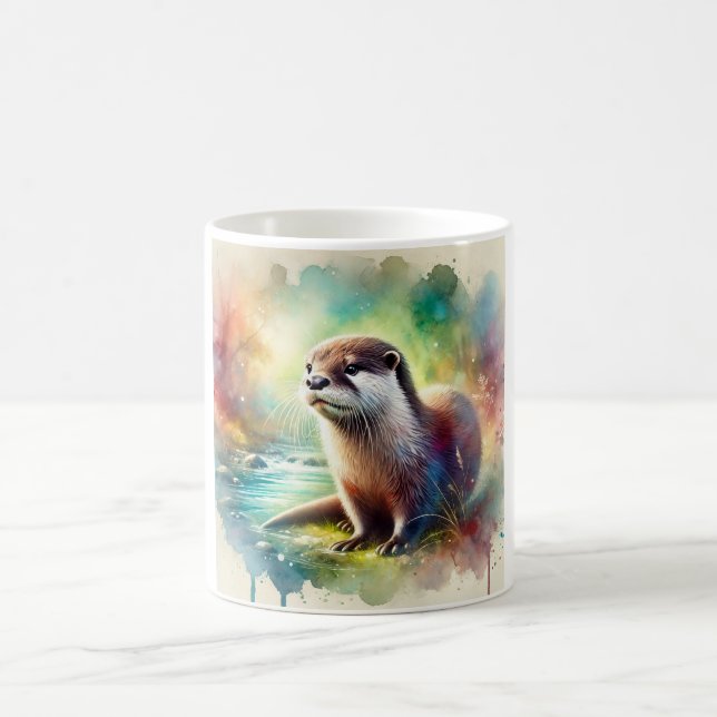 North American River Otter 280824AREF118 - Waterco Coffee Mug (Center)