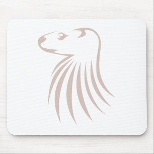 North American River Otter in Swish Drawing Style Mouse Pad