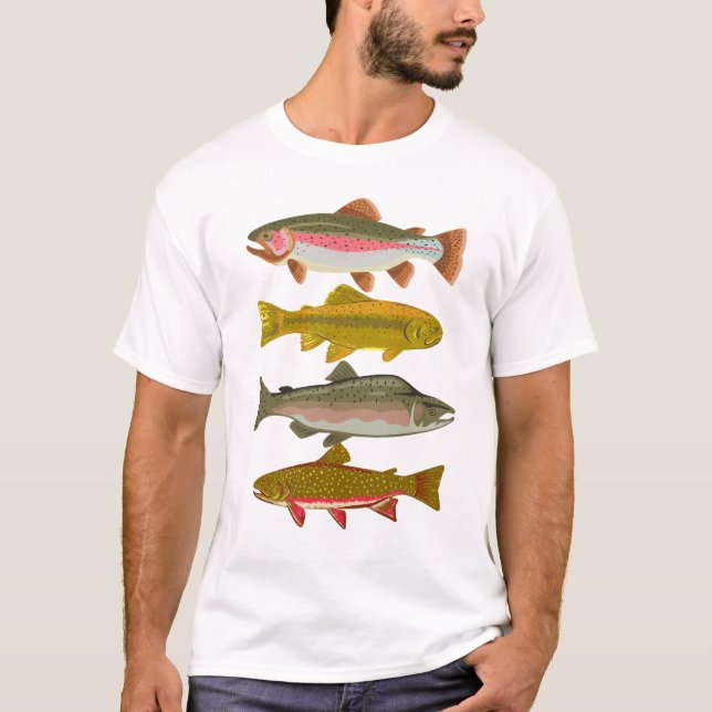 North American Trout Lover's Tee: Celebrate Native T-Shirt (Front)
