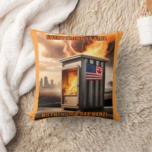 North American Unity: Going Up in Smoke Cushion