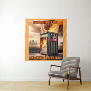 North American Unity: Going Up in Smoke Tapestry