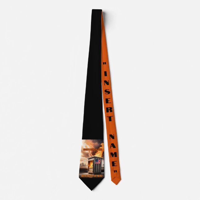 North American Unity: Going Up in Smoke Tie (Front)