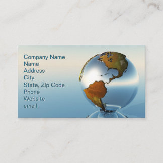 North and South America Business Card