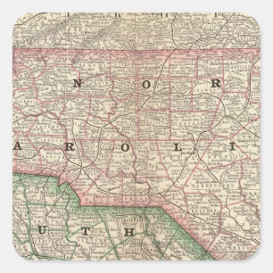 North and South Carolina 3 Square Sticker
