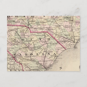 North and South Carolina 4 Postcard