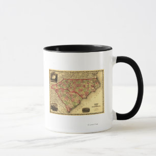 North and South CarolinaPanoramic Map Mug