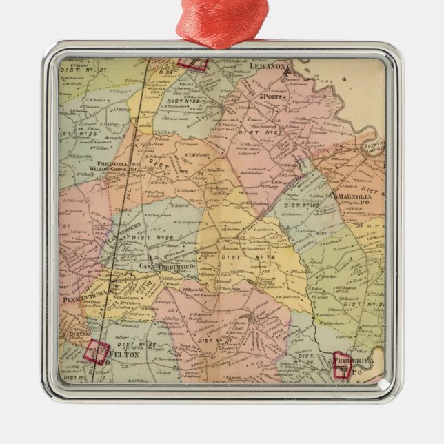 North and South Murderkill Metal Ornament (Front)