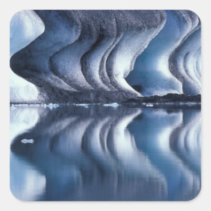 North Atlantic, Iceland, Breioamerkurjokull 2 Square Sticker