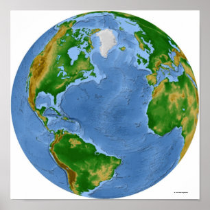 North Atlantic Vegetation Map Poster