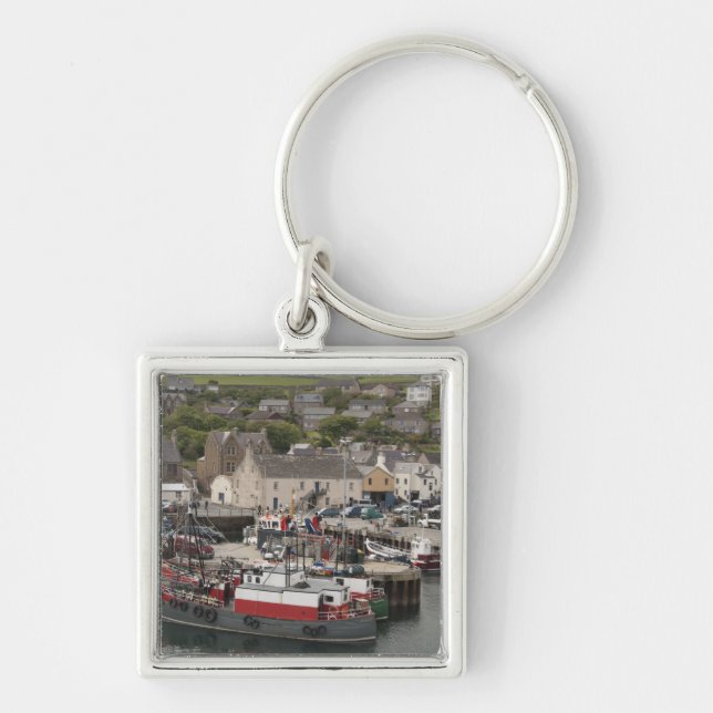 North Atlantic waterfront port of Stromness Key Ring (Front)