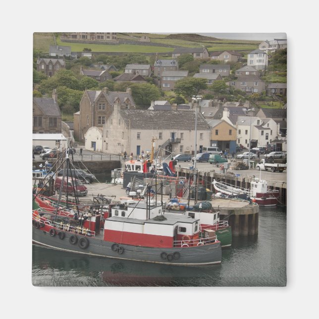 North Atlantic waterfront port of Stromness Magnet (Front)