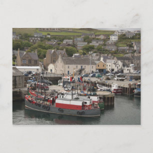 North Atlantic waterfront port of Stromness Postcard